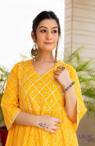 Yellow Sharara Kurta Set