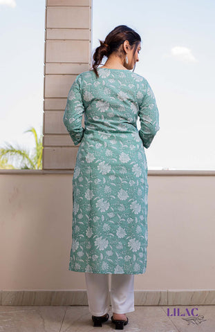 Gulf Stream Floral Printed Kurta Set