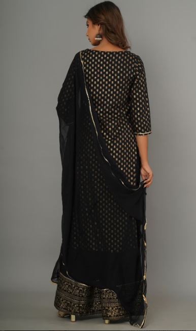 Black Kurta and Garara Set