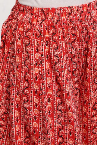 Red Kurta and Palazzo  Set