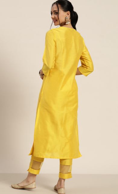 Yellow Kurta Pant Set